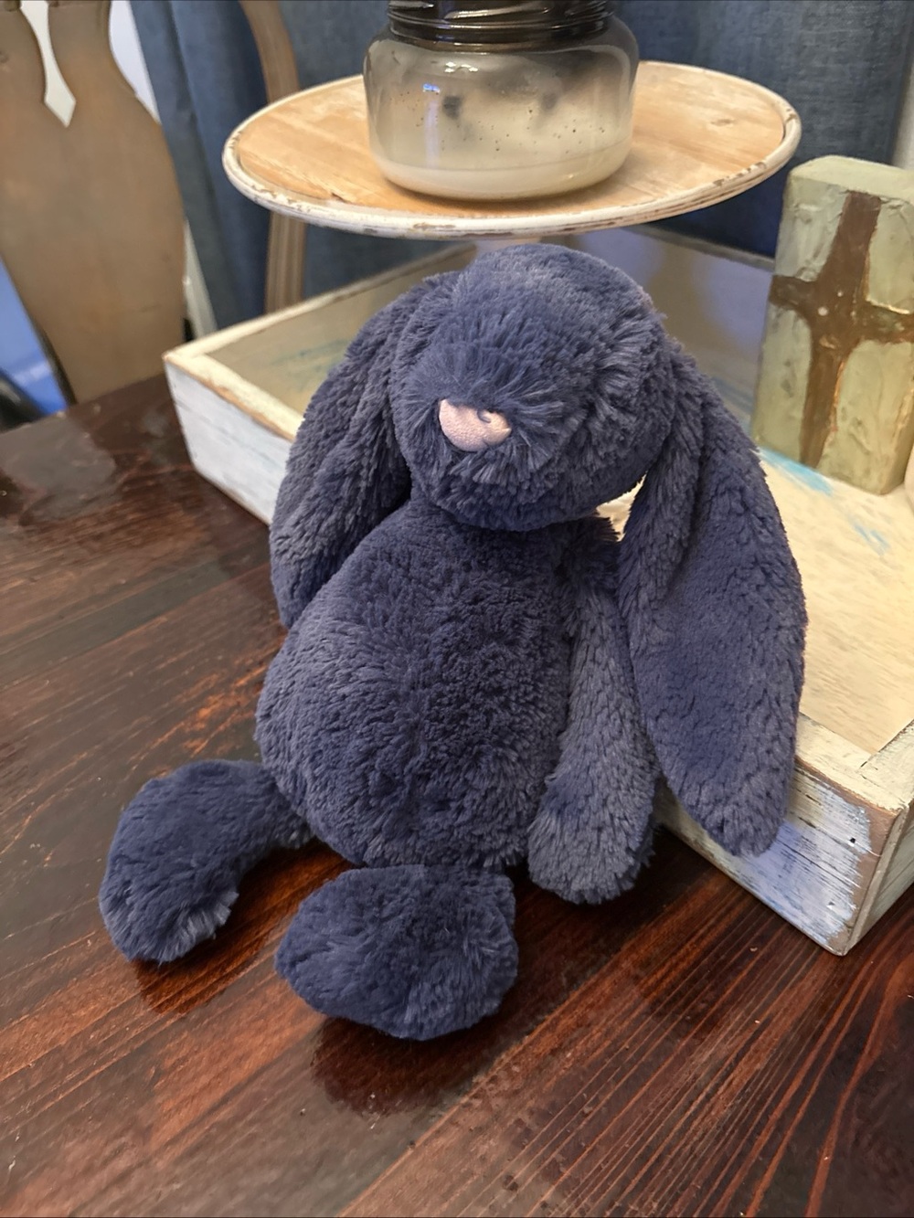 Jellycat Navy Blue Bashful Bunny Plush